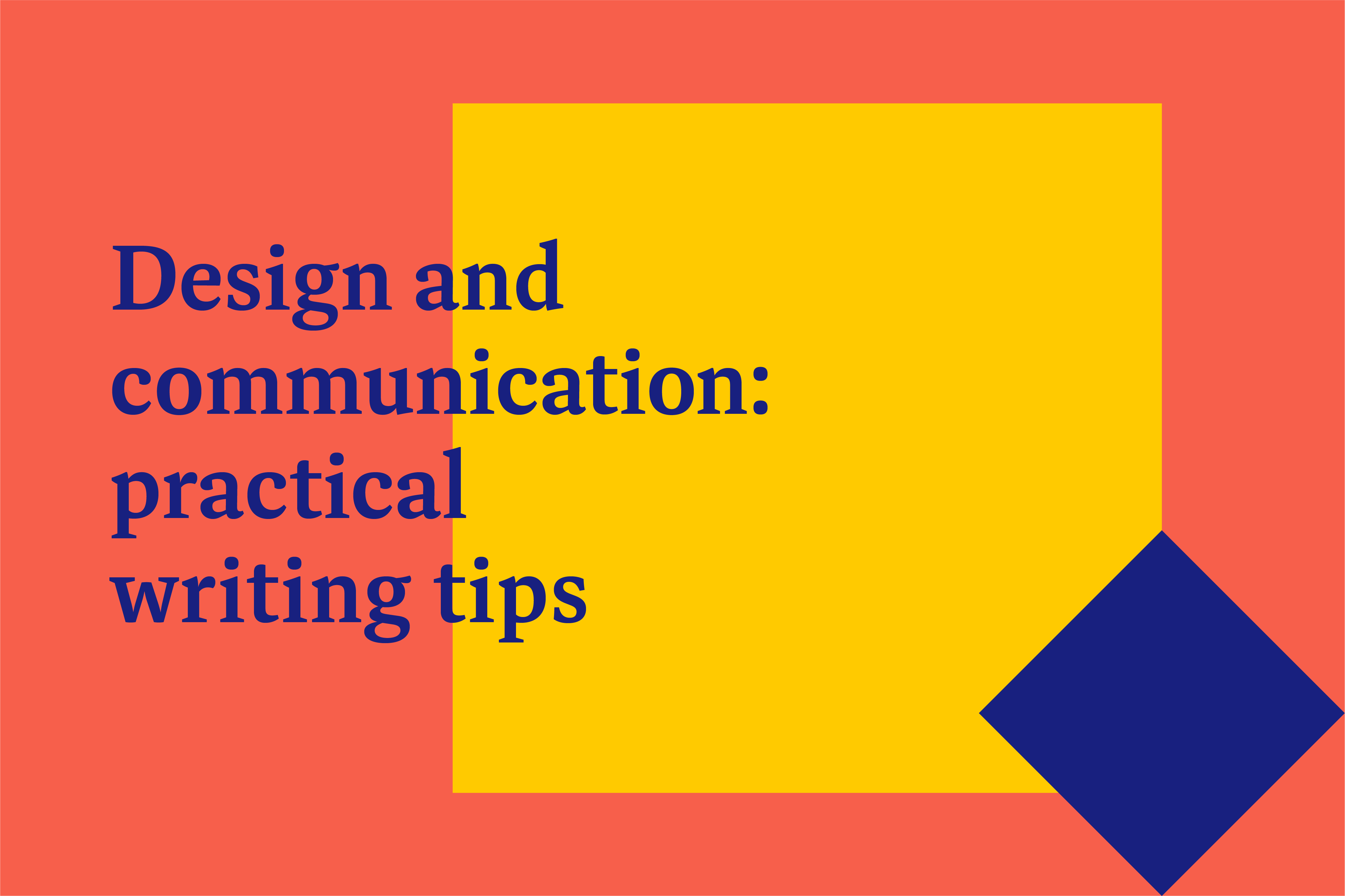 Cover image: Design and communication: practical writing tips