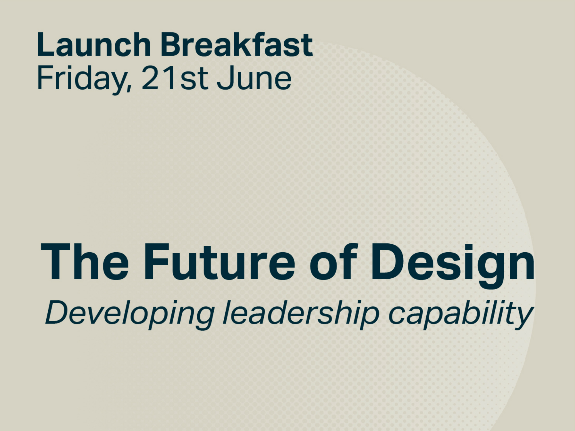 Cover image: The Future of Design: Launch Breakfast