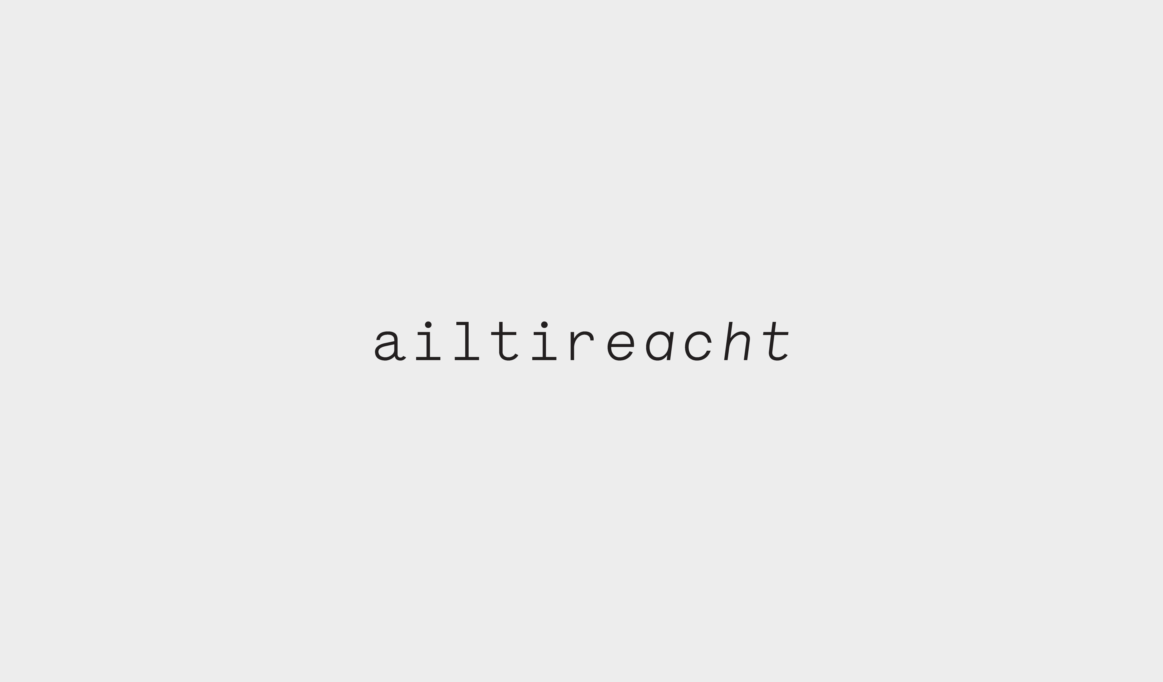 Cover image: Ailtireacht