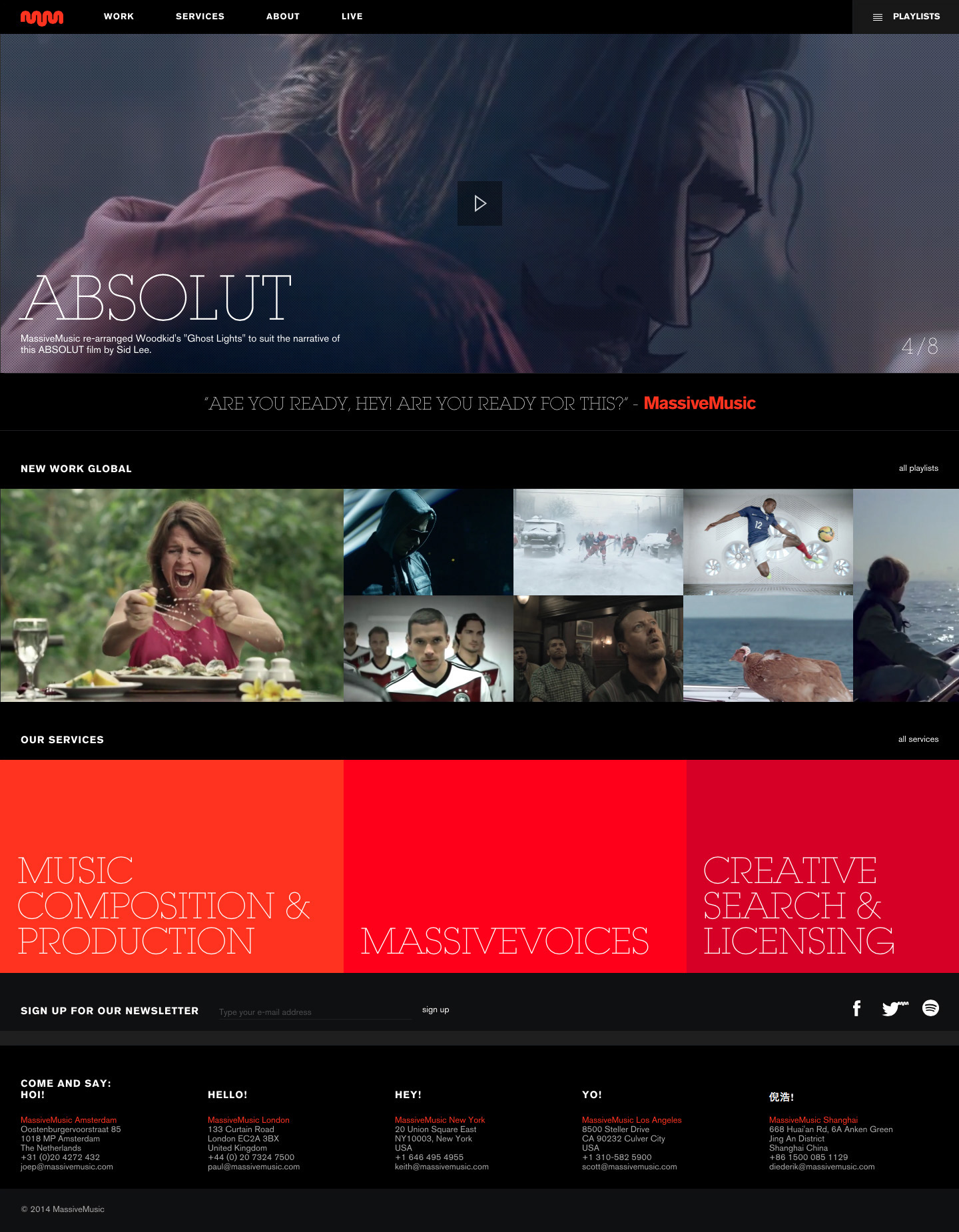 Cover image: MassiveMusic Website (2013)