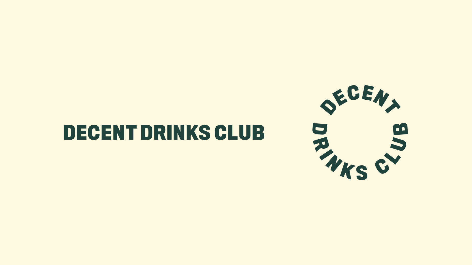 Cover image: Decent Drinks Club branding