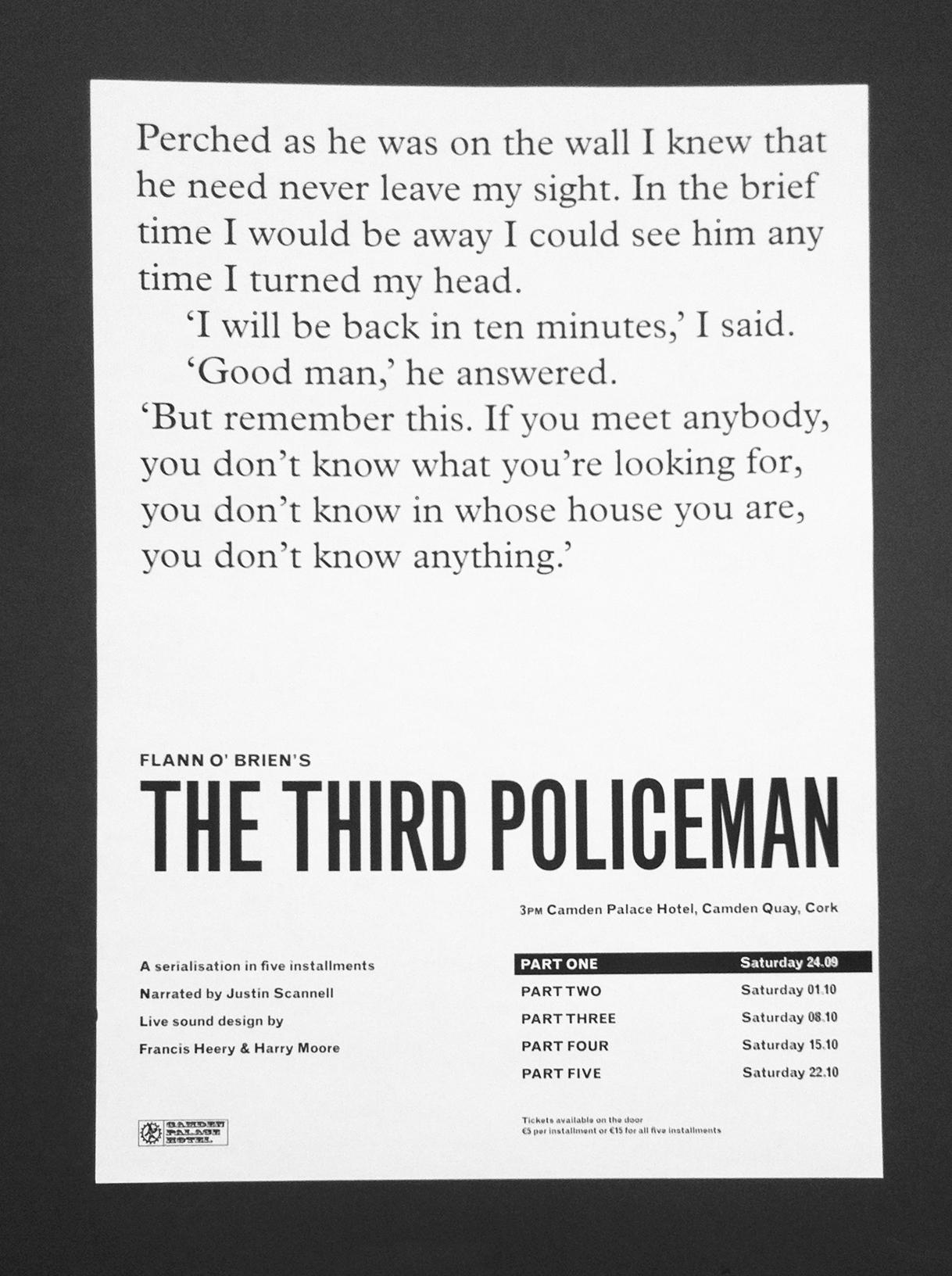Cover image: The Third Policeman – 2011