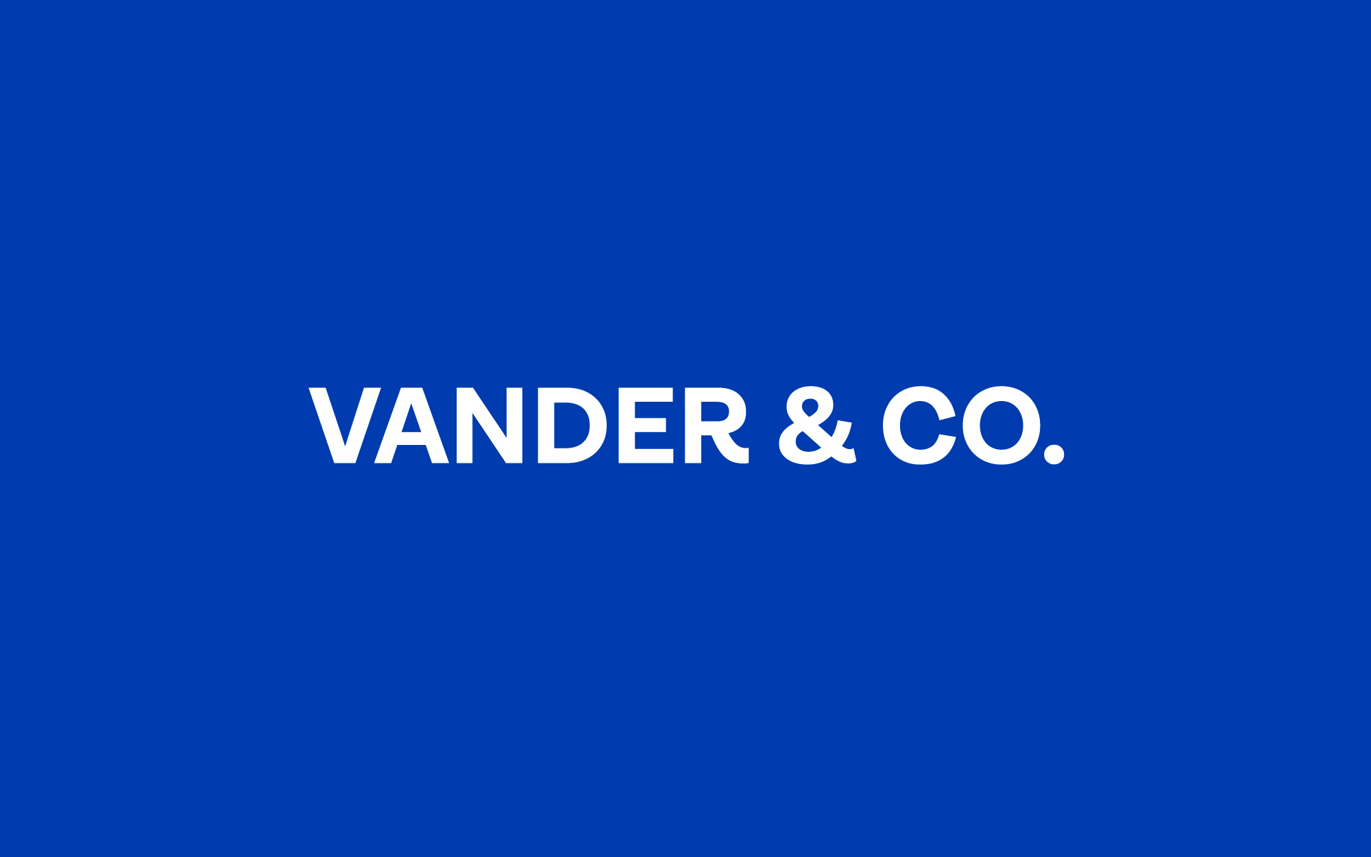 Cover image: Vander & Co. Brand Identity