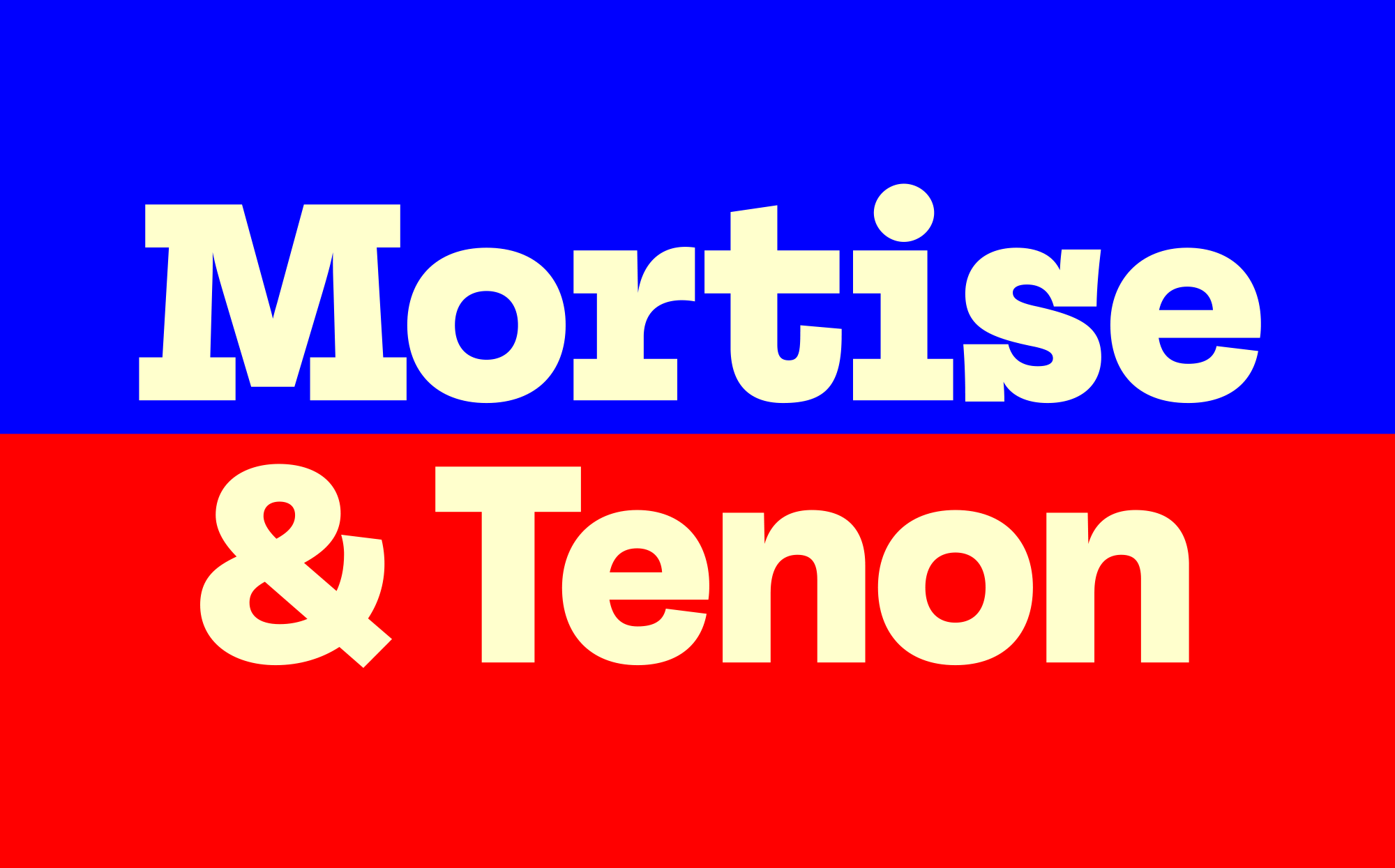 Cover image: Mortise & Tenon