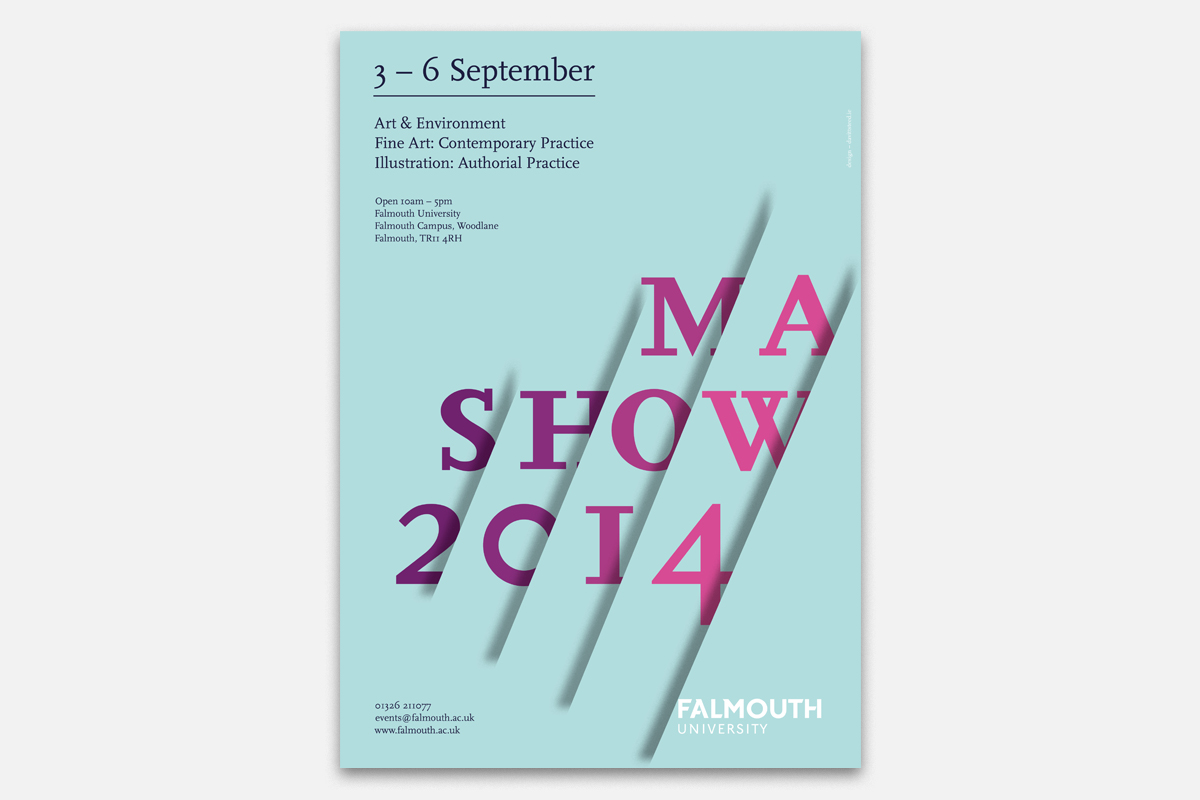 Cover image: Falmouth University MA Show Identity