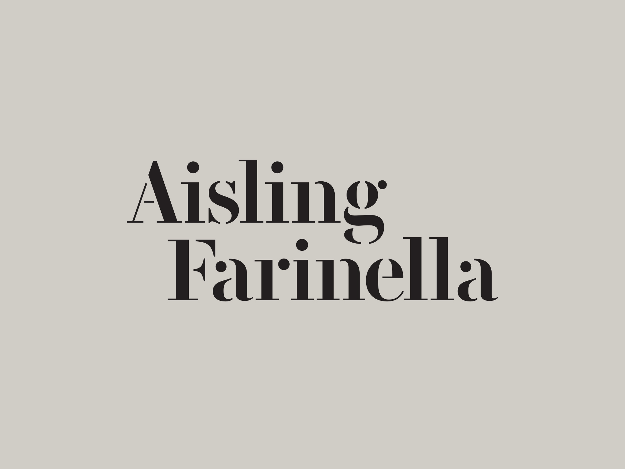 Cover image: Aisling Farinella Identity & Website