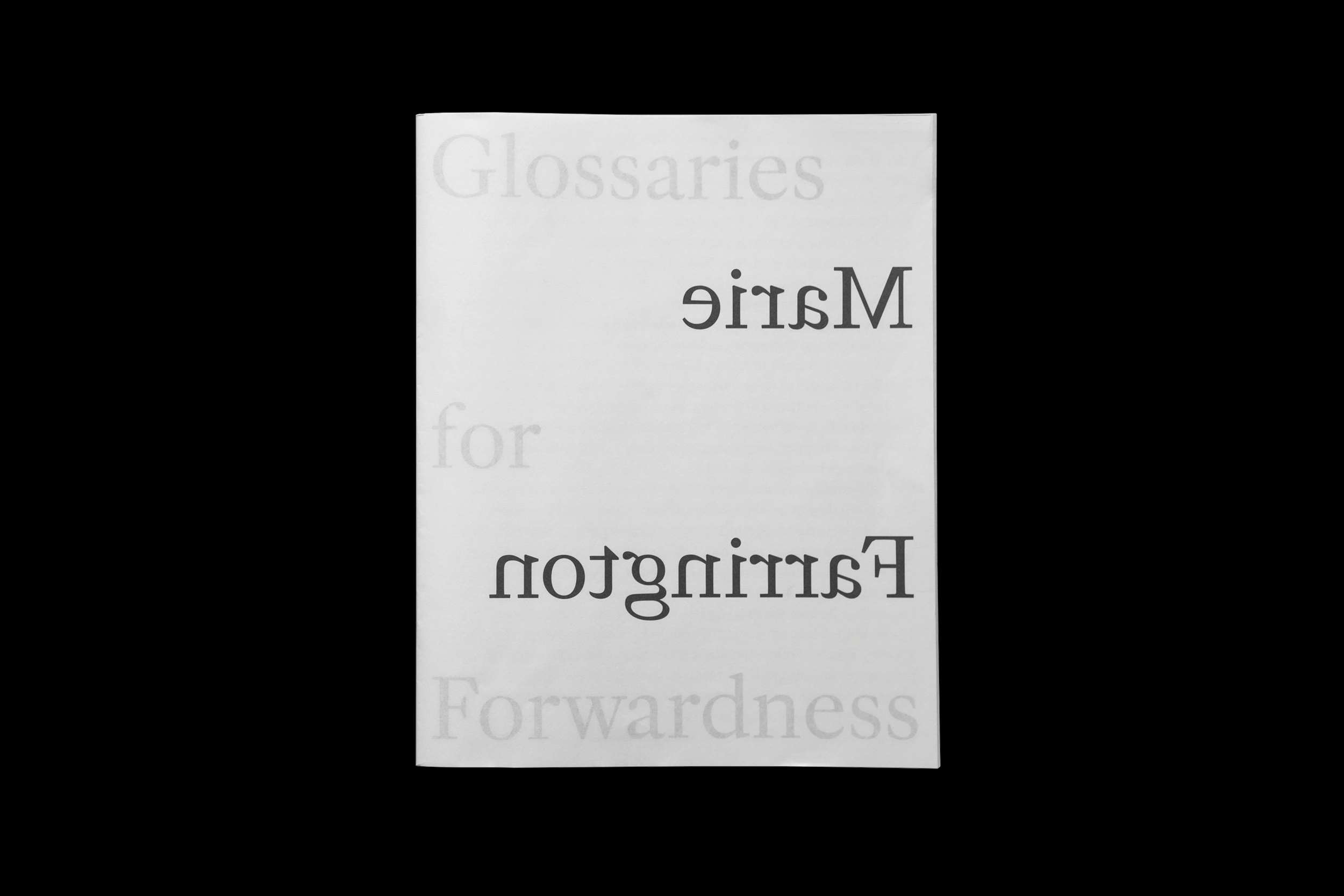 Cover image: Glossaries for Forwardness