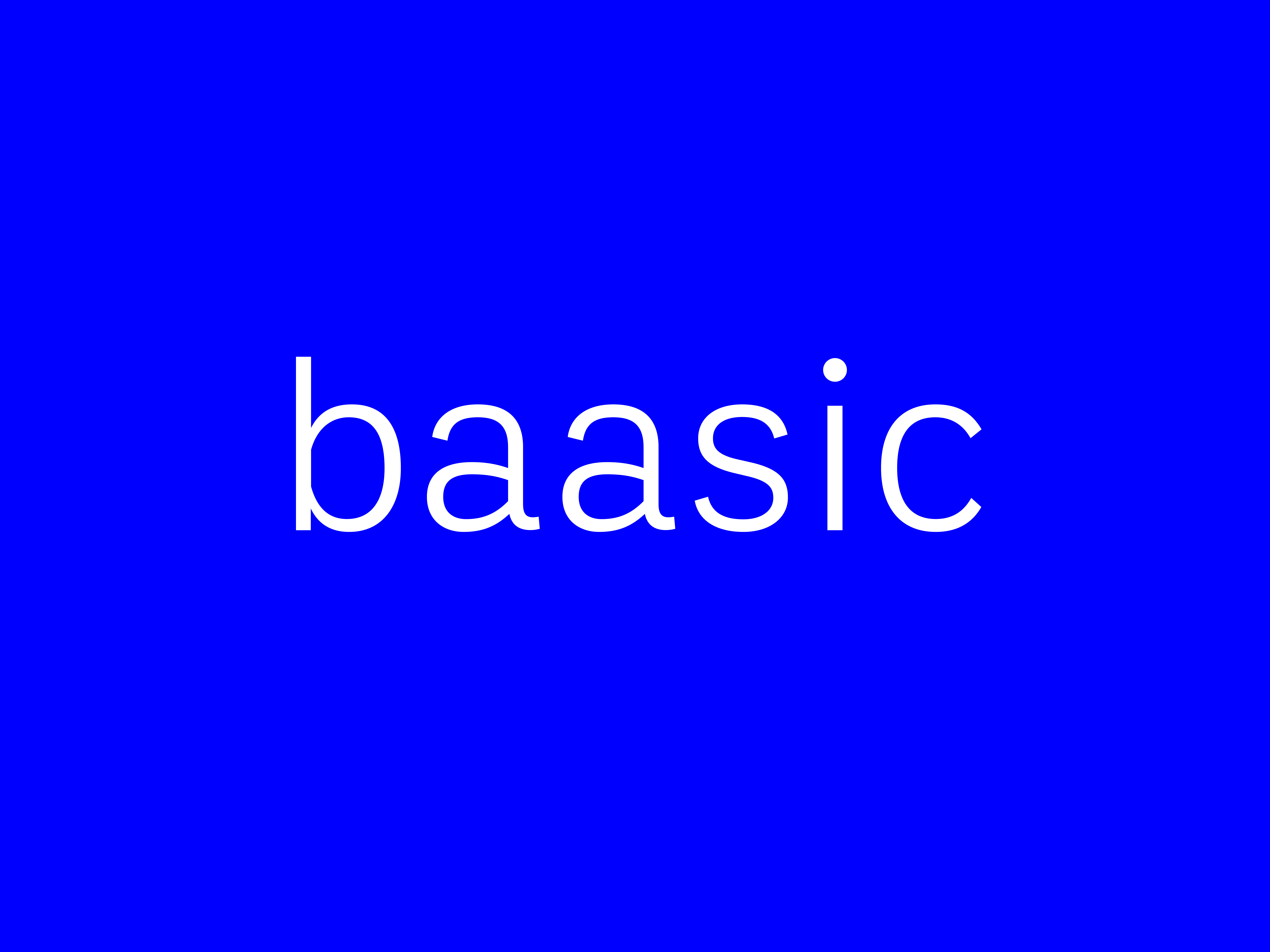 Cover image: baasic typeface for aad