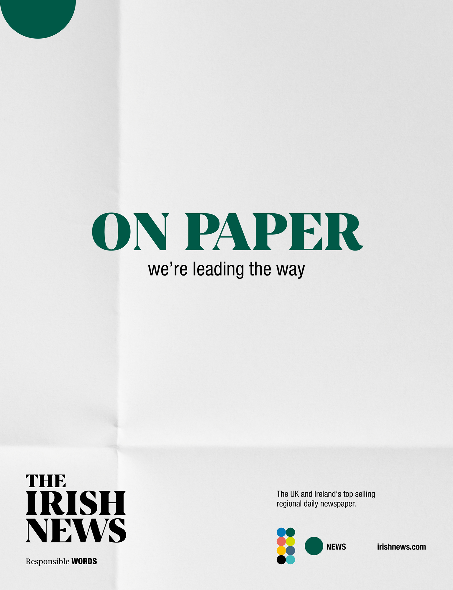 Cover image: The Irish News Relaunch Advertising Campaign - Responsible Words