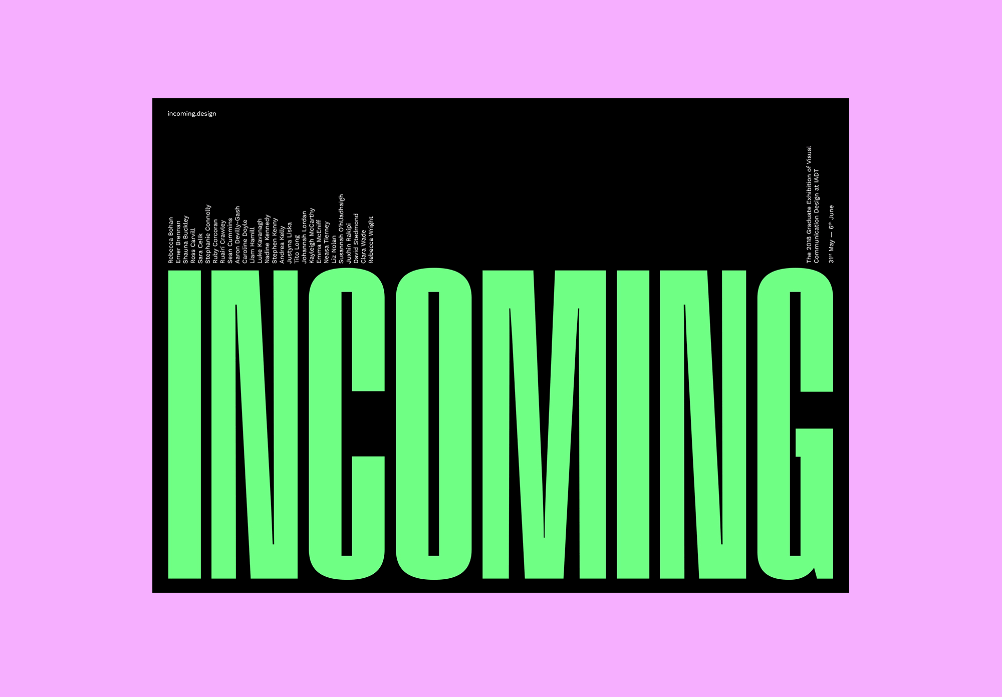 Cover image: INCOMING [2018]